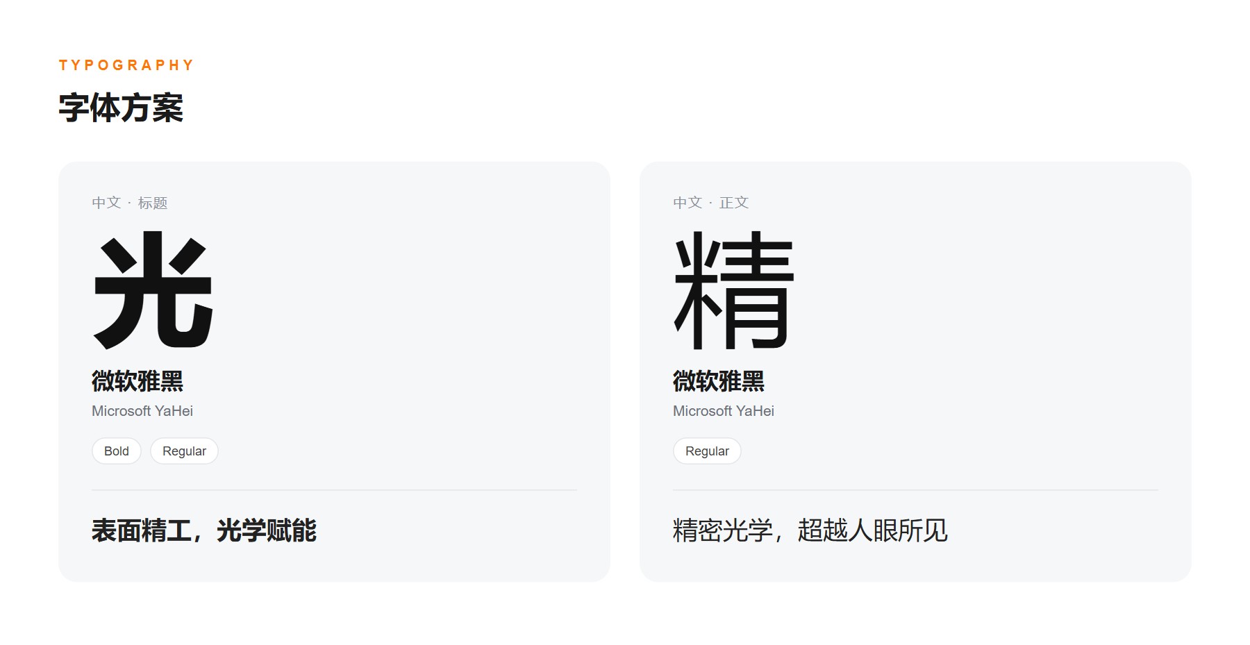 霍克海默光学官网 字体方案