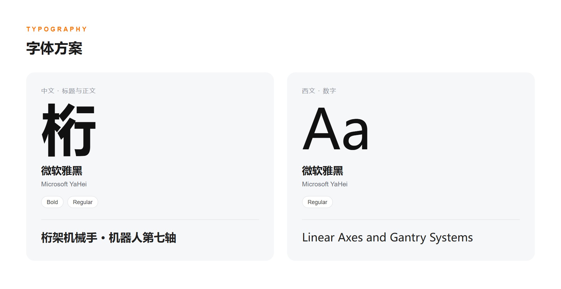 兴泰自动化企业官网 字体方案