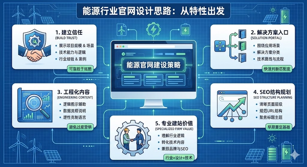 能源网站建设怎么做？从行业特性出发的官网设计思路