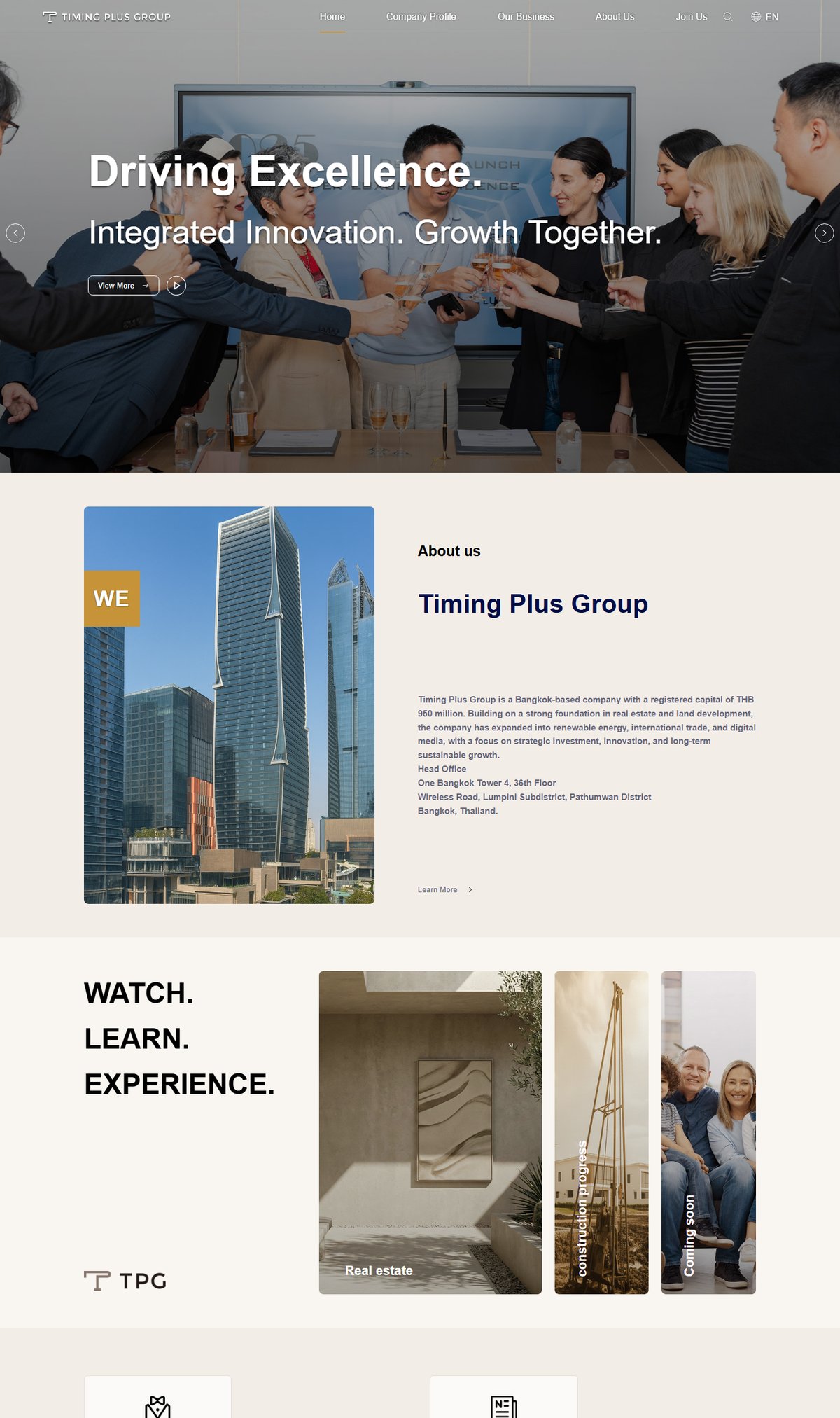 Timing Plus 集团官网 页面展示 1